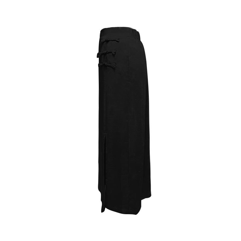 B10170 new new Chinese style women's skirt elegant temperament national style lace side slit simple hip pencil skirt