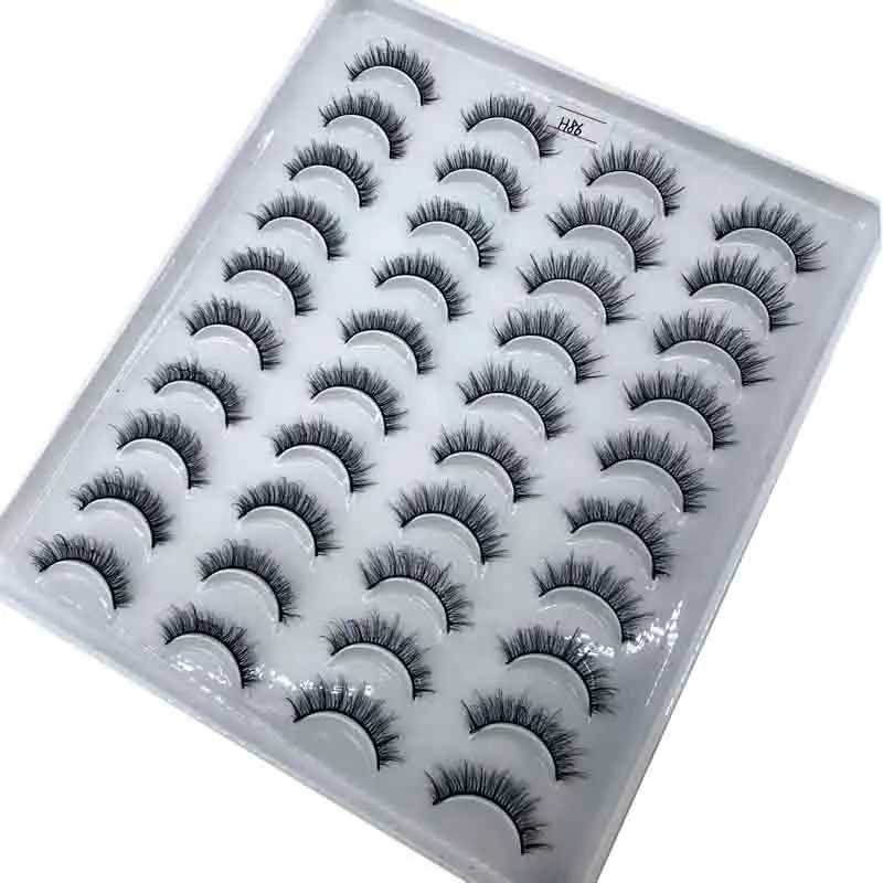 HBZGTLAD New 20 Pairs 3D Mink Hair False Eyelashes Natural/Thick Long Eye Lashes Wispy Makeup Beauty Extension ToolsXJ250116