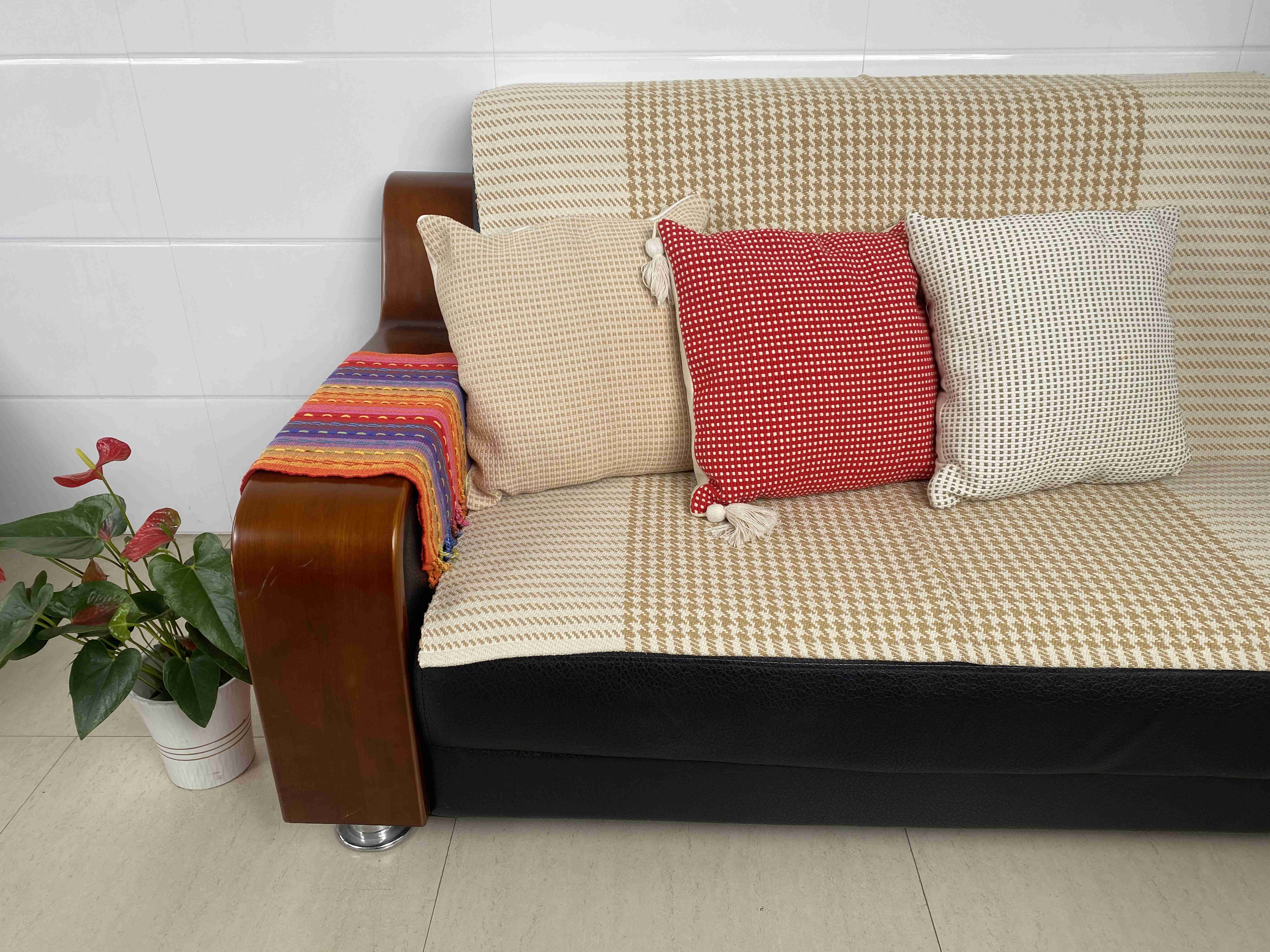 Natural Textured Cushion Set - Comfortable & Long-lasting Living Room Accents