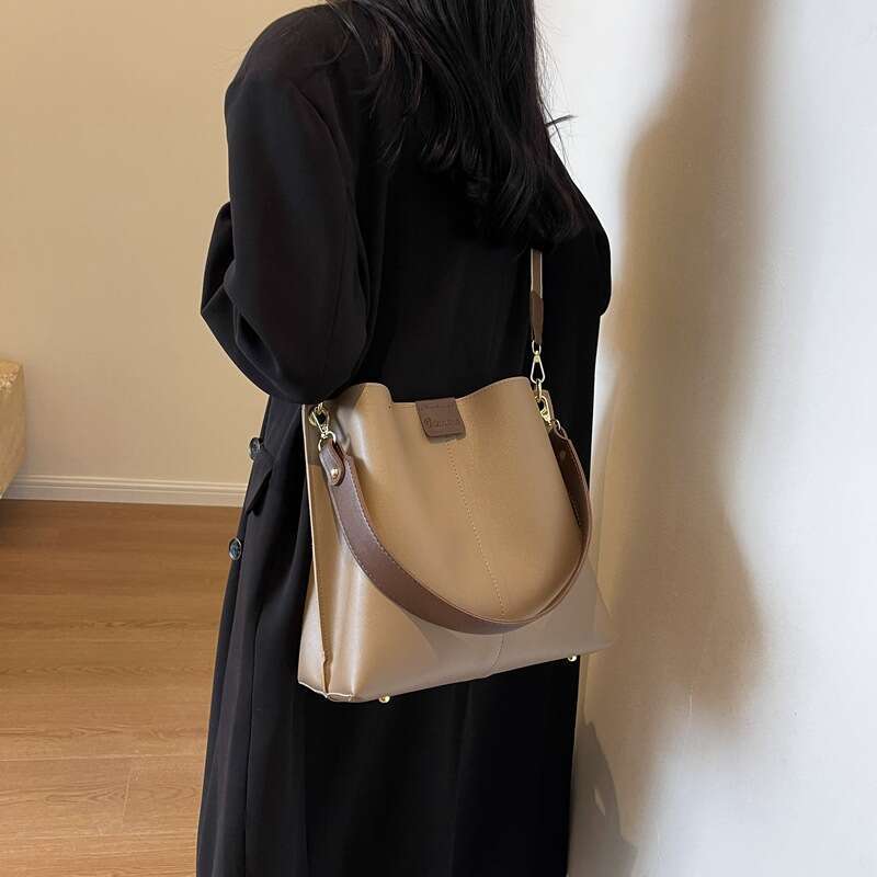 Large Capacity Tote Bag Bucket for women Crossbody Bag PU Leather Tote Purses Handbags Medium Top Handle Satchel Shoulder Bag Large Underarm Casual Co