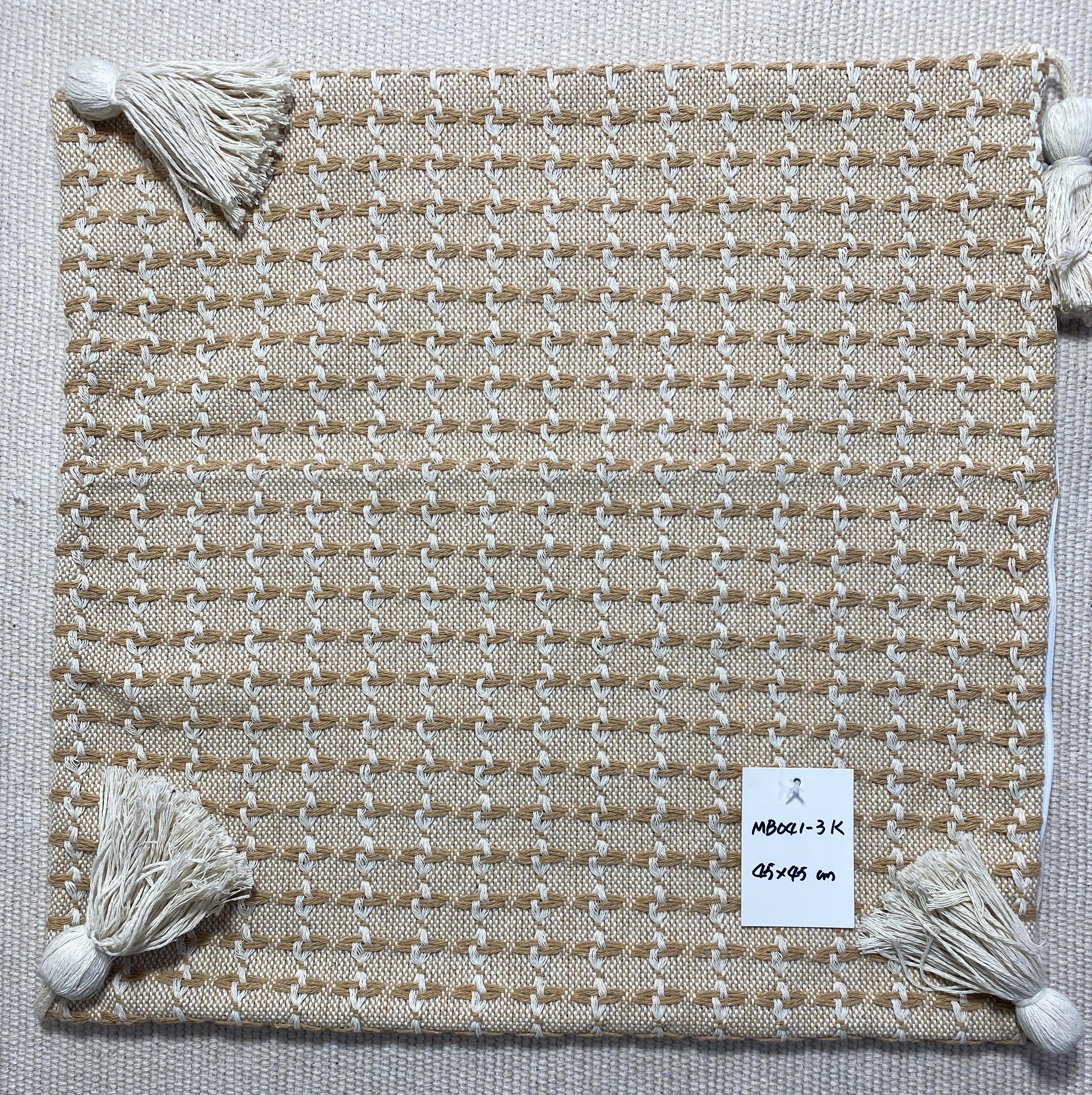 Living Room Essentials Breathable Fabric Cushions with Handwoven Design