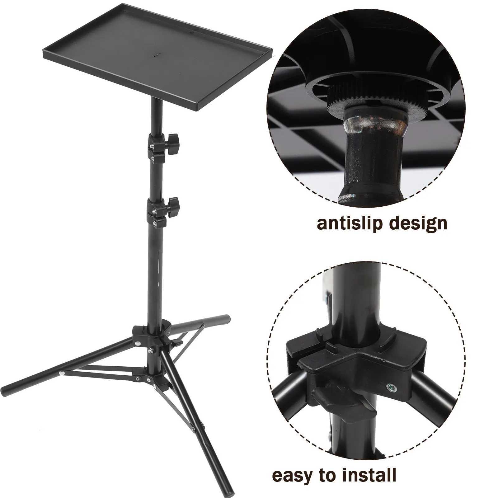 Universal Projector Tripod Stand Adjustable Height Tabletop Floor Projector Stand Bracket Camera Laptop Platform Holder Z250116