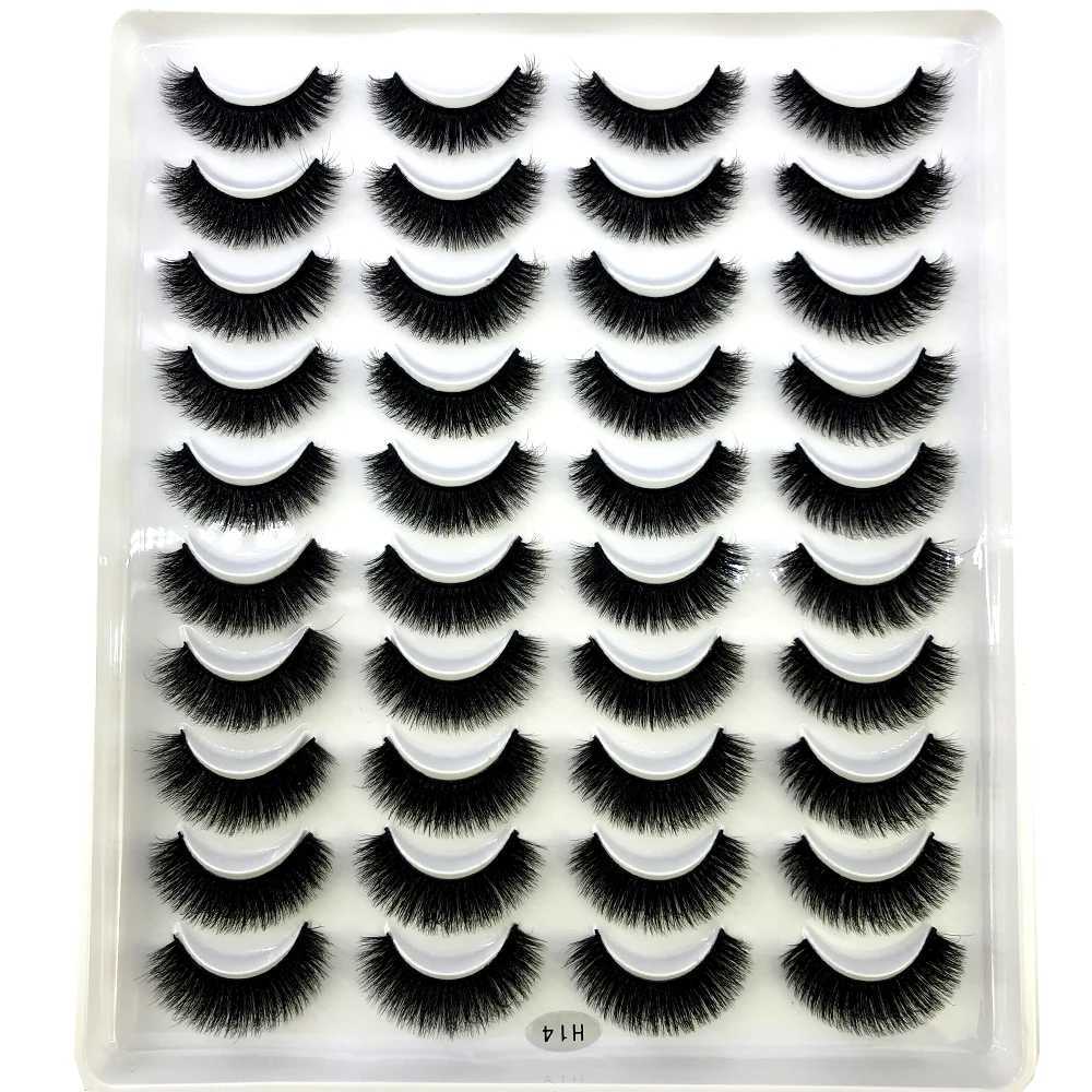 2023 New 20 pairs natural long 3D mink false eyelashes fake lashes makeup kit Mink Lashes extension eye lashes short eyelashesXJ250116