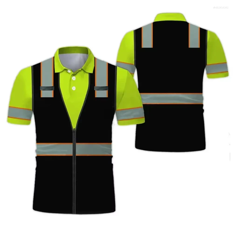 Men's T Shirts Security Classic Safety Clothing Polo Shirt Guard Work Uniform Construction Breathable Wholesale