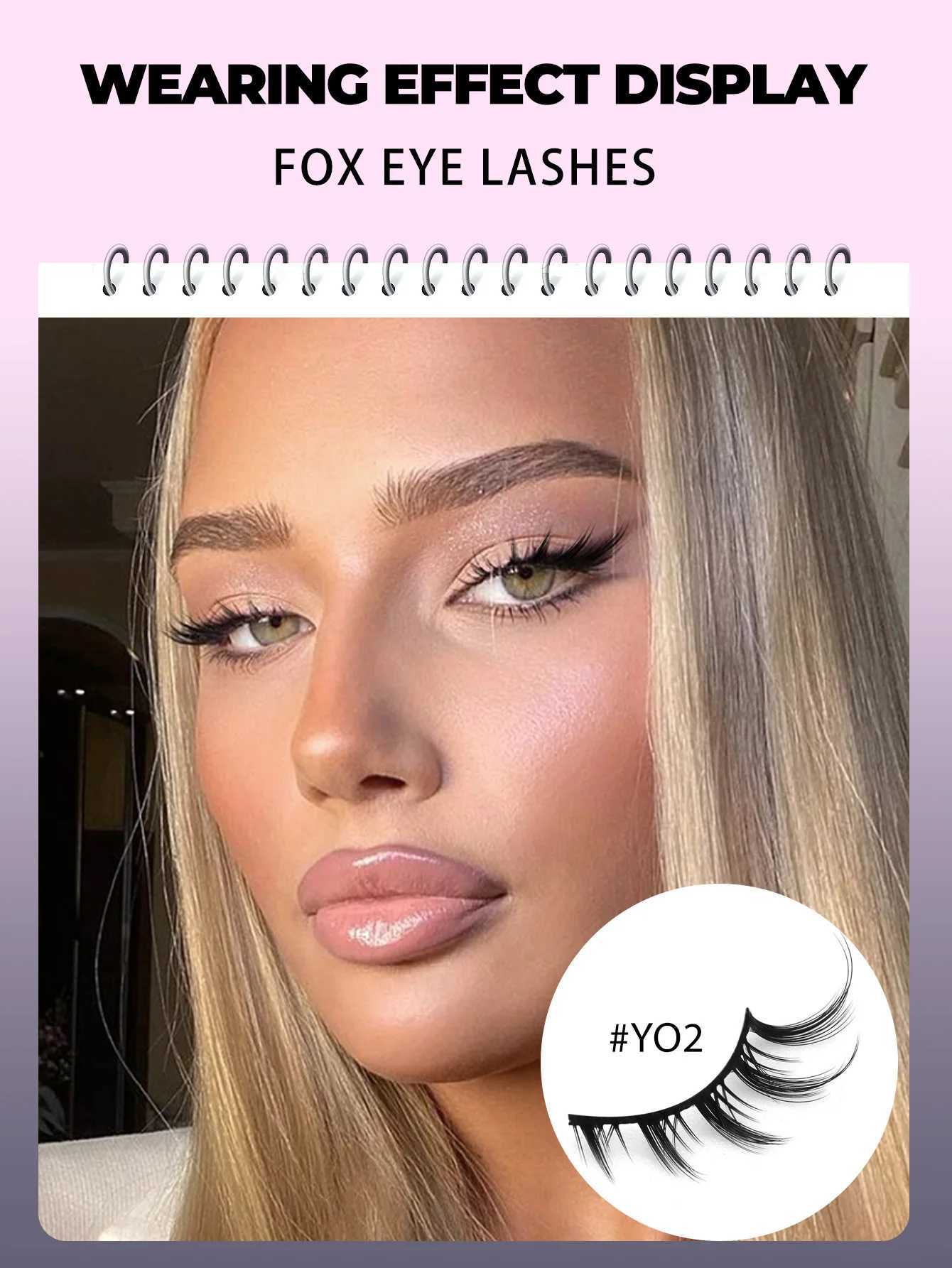 GROINNEYA Cat Eye Lashes 5/7Pairs Natural False Eyelashes 3D Faux Mink Soft Anime Eyelashes Cosplay Volumized Lashes ExtensionXJ250116