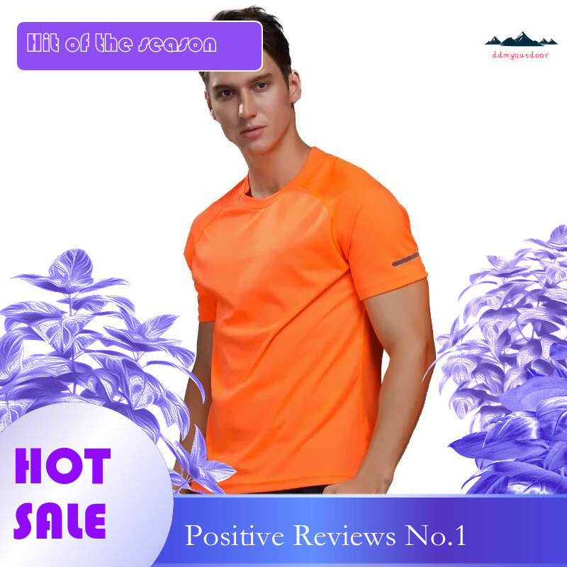 Ddmyoutdoor China Domestic Breathable Short Sleeve Men Running Fiess Tshirt Quick Dry Soccer Jersey Solid Sports Tees Bodybuilding Training Shirts