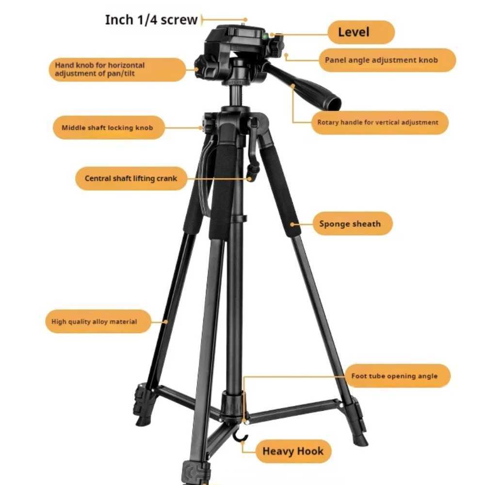 360T Portable Phone Tripod 360 Degree Adjustable Professional Camera Tripod with Remote Tripe for DSLR Phone Ipad Z250116