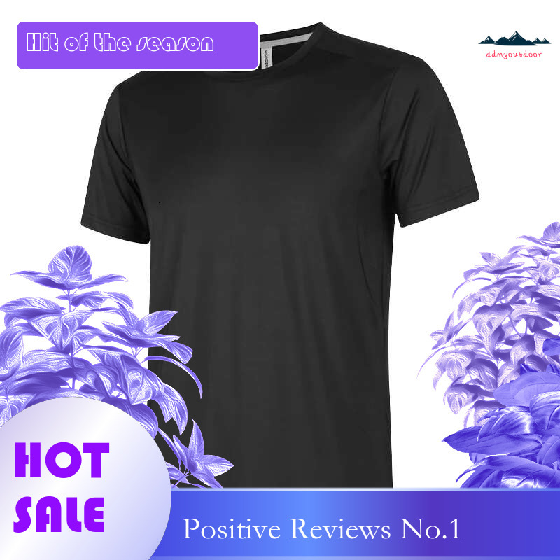 Ddmyoutdoor China Domestic Solid Nylon Sleeve Breathable Traning High Quality Sports Bodybuilding Fiess Tshirt Man Jogging Workout Short Sleeves