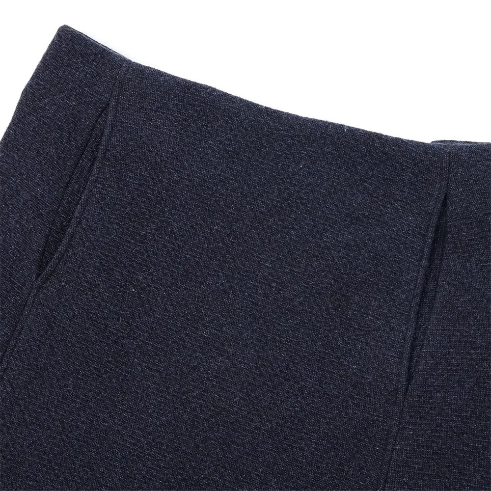 Zach Ailsa womens buckle decoration round neck long sleeved jacket high waisted skirt autumn and winter set 250109