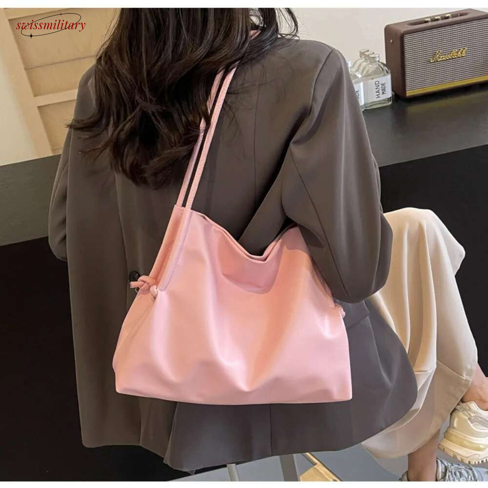 High Capacity Hand Fashion PU Popular Tote Trendy Temperament Shoulder Bag Female swissmilitary