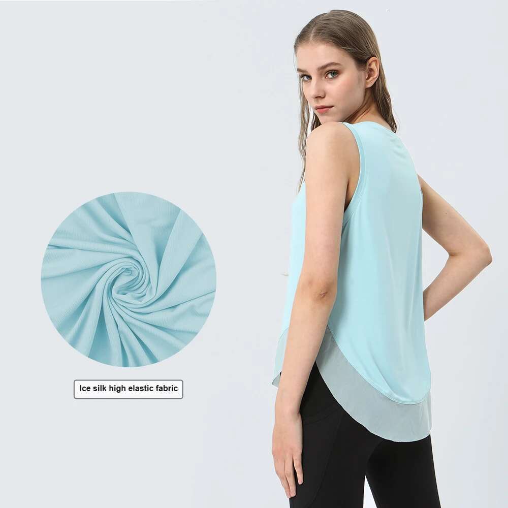 Summer Breathable Mesh Yoga Vest Women Fiess Sports Tank Top Sleeveless Gym Shirt Workout Outdoor Running Clothes