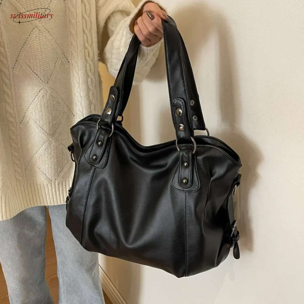 Female Hobo Handbag Large Capacity Shoulder Big Stylsih Tote Bag Ladies Soft Leather Hobos Messenger Bags Women swissmilitary