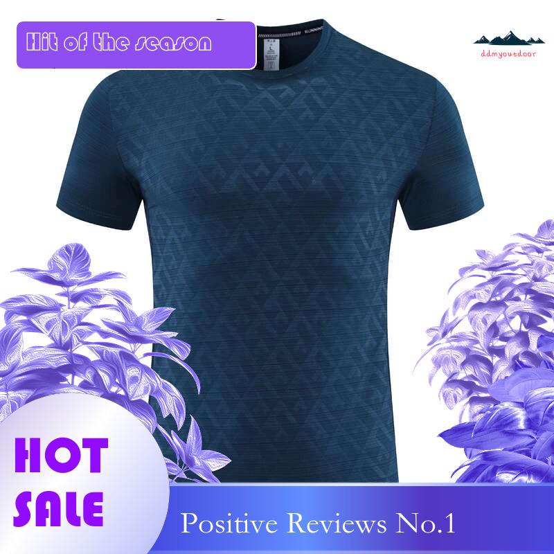 Ddmyoutdoor China Domestic Man Fiess Short Sleeves Running Sport Men Gym Quick Dry Tshirts Fashion Mesh Reflective Summer Tee Print Soccer Jersey