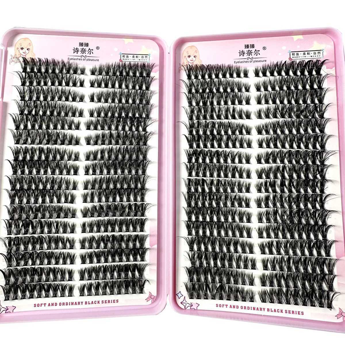 Left+Right Eye Lash Extension Cat/Fox Eye Effect Lash Single Clusters 3D Wispy Natural Looking DIY Segmented Eyelash ExtensionsXJ250116