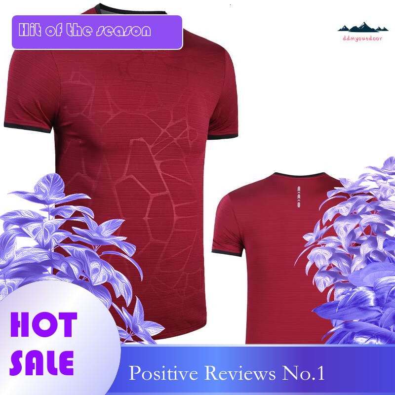 Ddmyoutdoor China Domestic Breathable Print Shirts Running Sport Training Gym Lightweight Tops Fashion Men Workout Quick Dry Short Sleeve