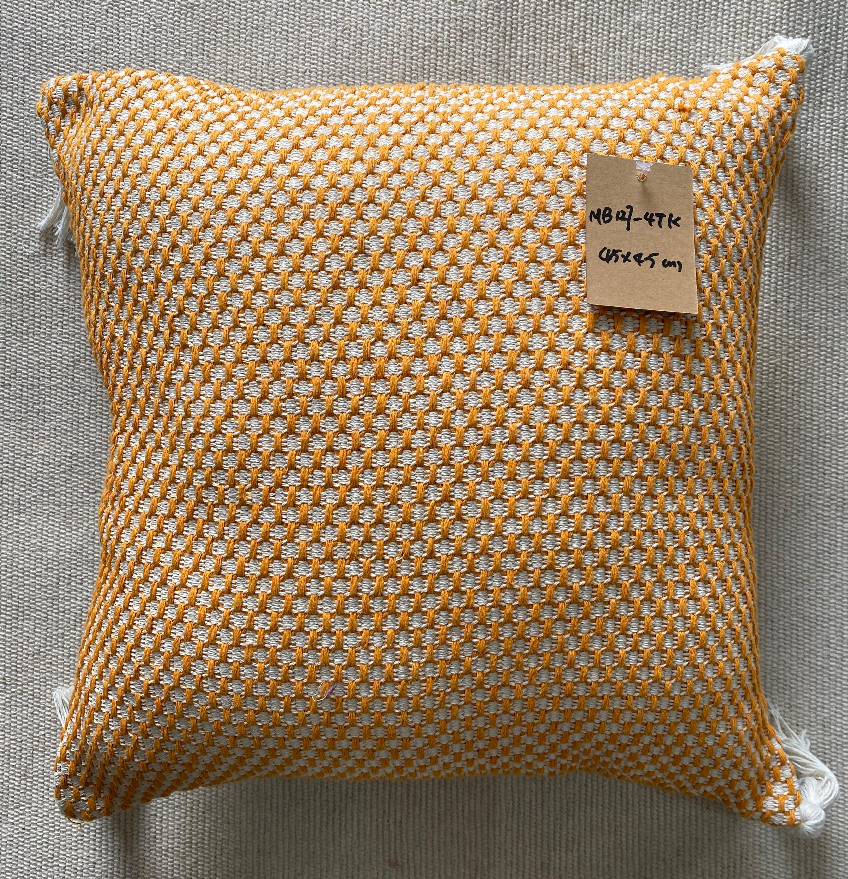Handwoven Elegance Fabric Cushions Breathable & Durable Design for Living Room Comfort
