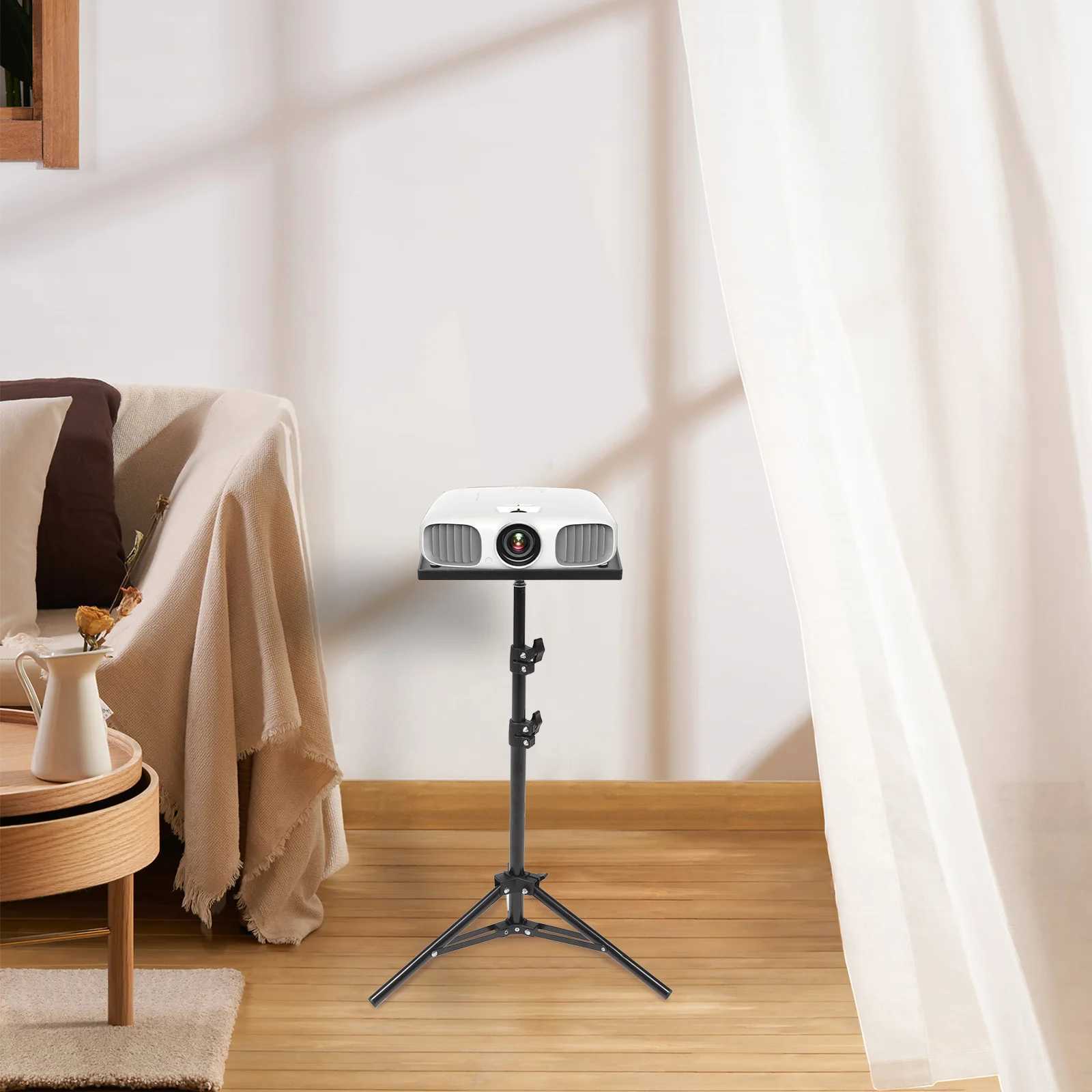 Universal Projector Tripod Stand Adjustable Height Tabletop Floor Projector Stand Bracket Camera Laptop Platform Holder Z250116