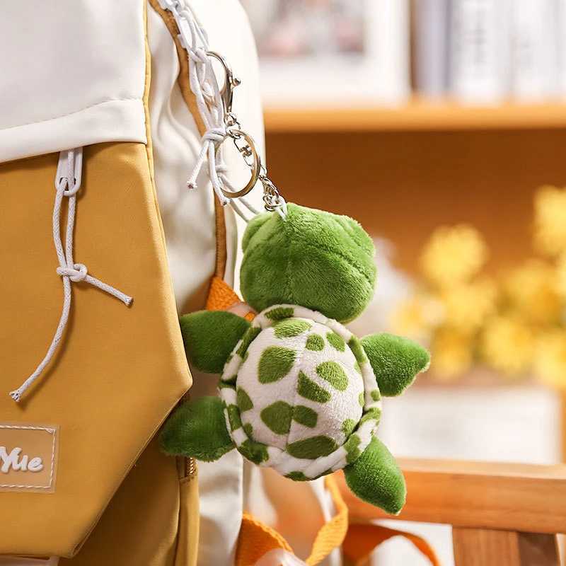 8cm Cute Cartoon Mini Turtle Doll Keychain Pendant Girl Woman Bag Doll Plush Toy Key Ring Jewelry Small Gift W250116