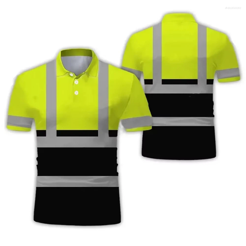 Men's T Shirts Security Classic Safety Clothing Polo Shirt Guard Work Uniform Construction Breathable Wholesale
