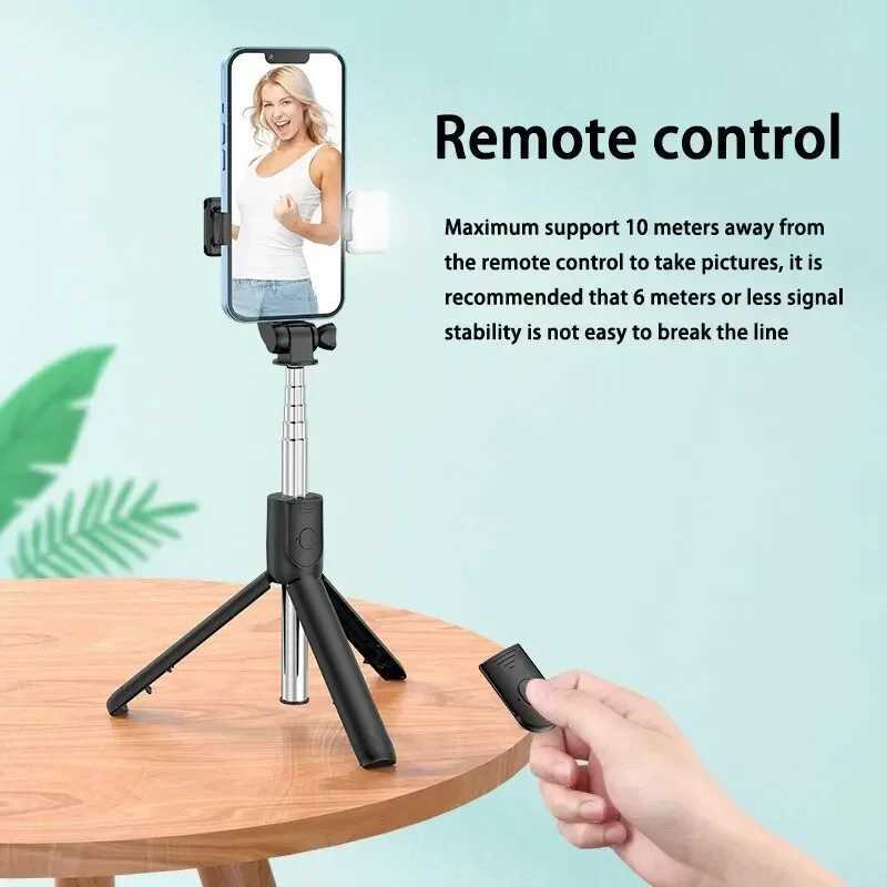 Selfie Stick Tripod with Light Portable Phone Tripod for iPhone 16 15 14 13 12 Pro Max S24 S23 S22 S21 S20 Android Z250116