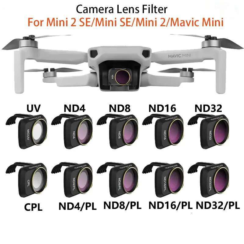 Pour DJI 2 / Mini SE Camera Lens Filter MCUV ND4 ND8 ND16 ND32 CPL ND / PL Filtres Kit pour Mavic Mini 4K Drone Accessoires