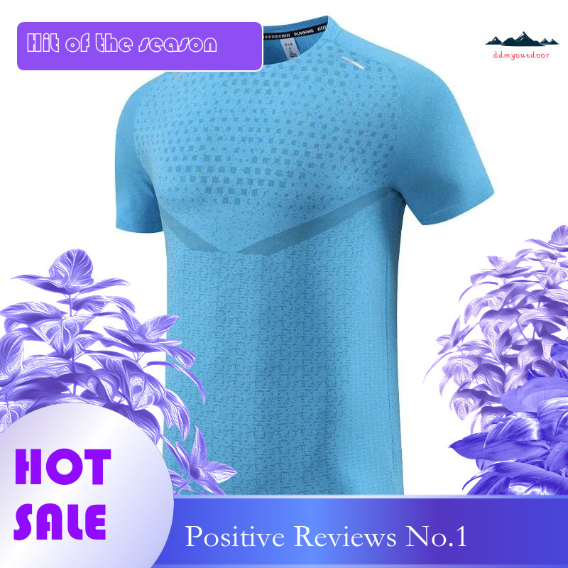 Ddmyoutdoor China Domestic Print Gym Shirts Fashion Running Casual Outdoor Jogging Breathable Workout Short Sleeves Nylon Quick Dry Training New Tee