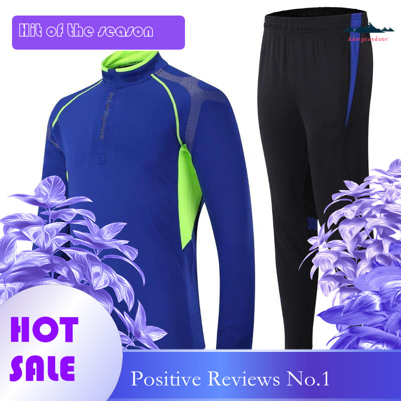 Ddmyoutdoor China Domestic Training Suits Men Stripe Printed Sweatshirt Sports Set Gym Quick Dry Running Jackets Sportswear Bodybuilding Tracksuit