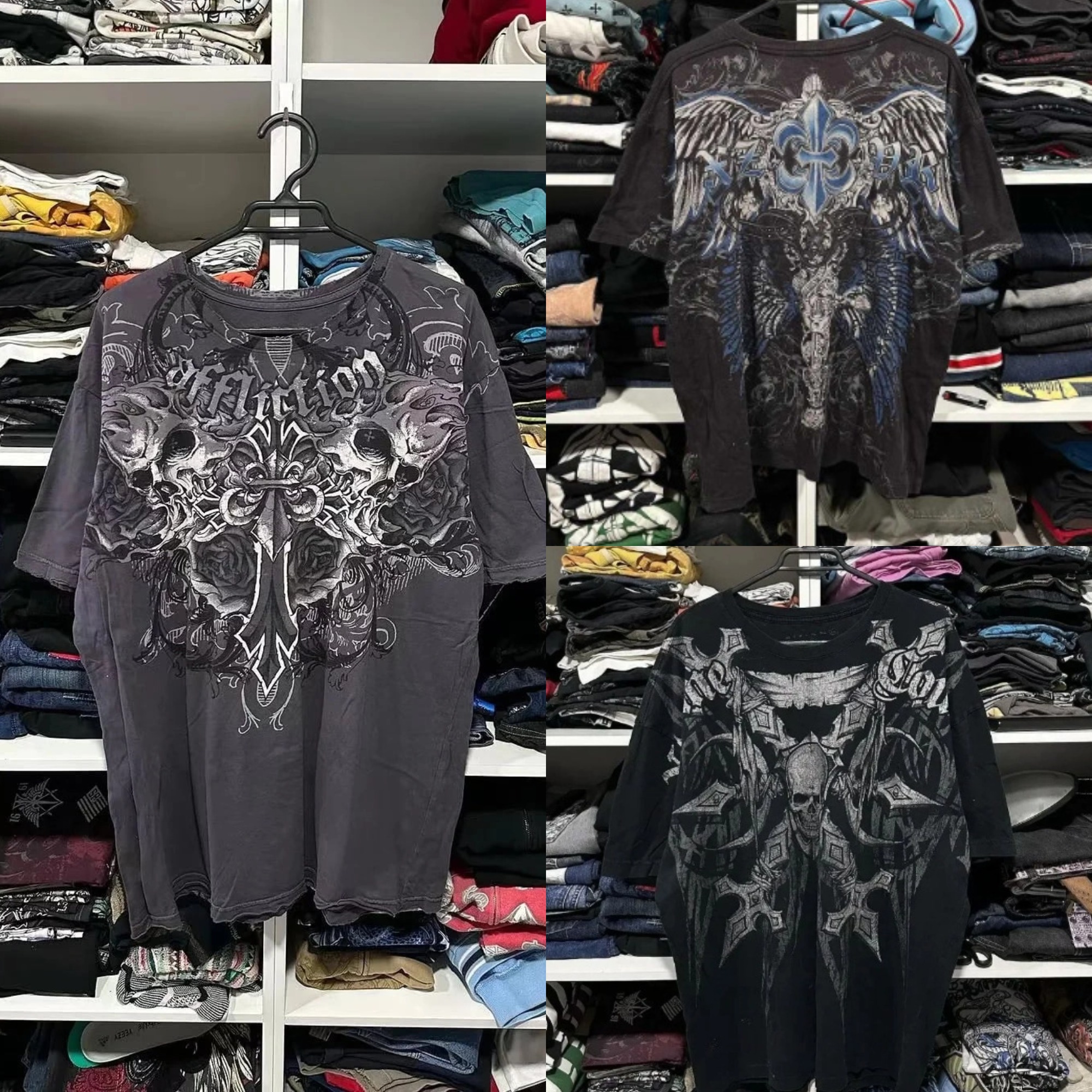 Men's T Shirts Y2K Summer Shirt Harajuku Hip Hop Skull Printing Round Neck Oversized Mens Clothing Sleeved Gothic Tops Streetwear