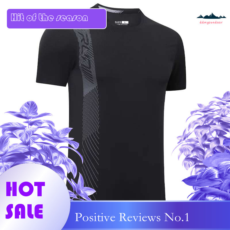 Ddmyoutdoor China Domestic Gym Workout Tees Men Joggers Print Running Sportwear Bodybuilding Short Sleeves Mesh Quick Dry Breathable Training Shirts