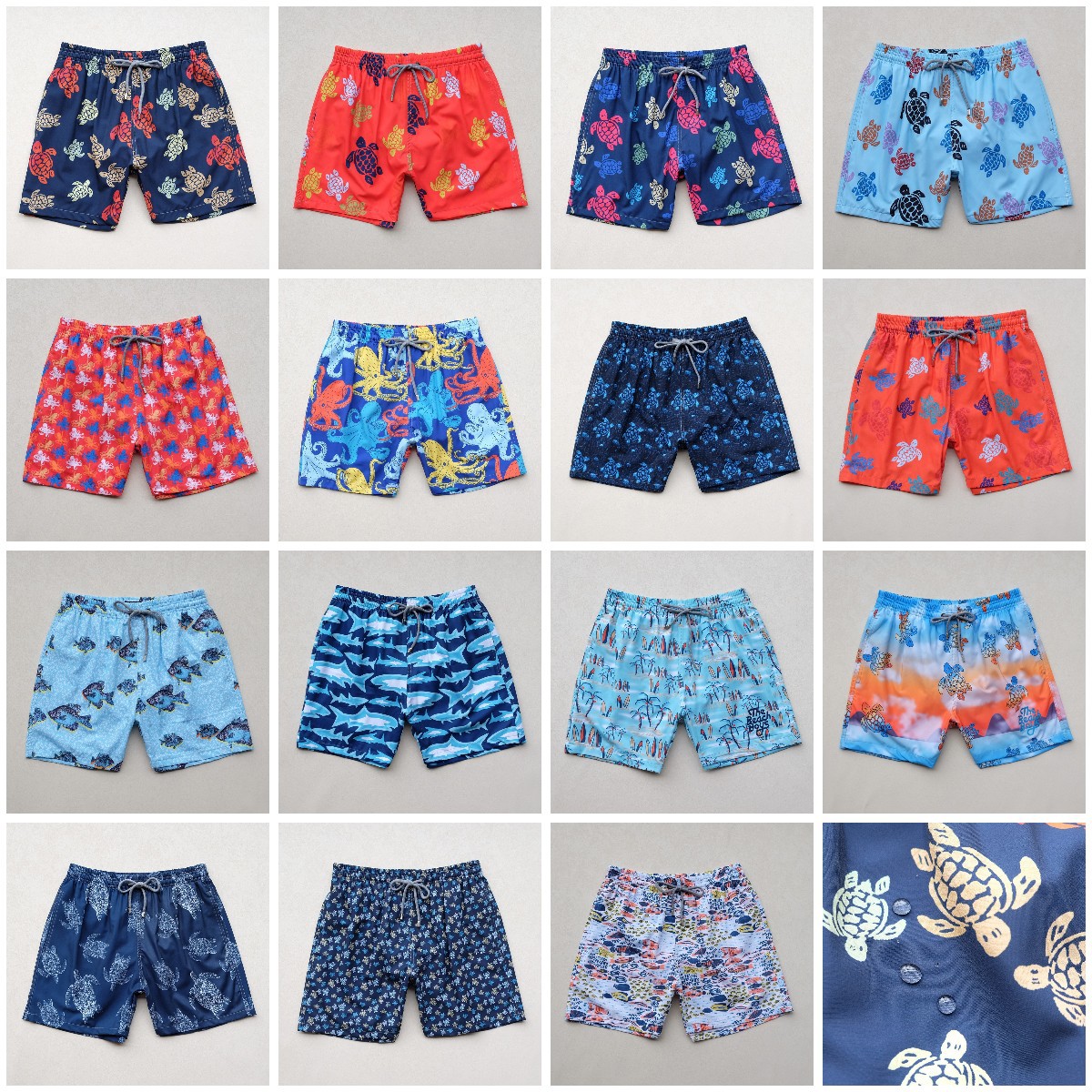 Summer MenS Turtle Brand Beach Surfing Sports Trunks Quick Drying Loose Wear Male Swim Shorts Swimsuit