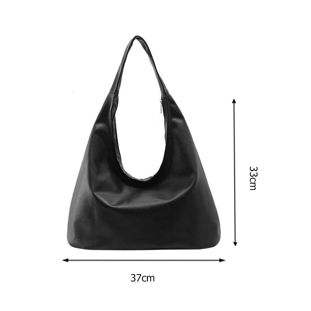 Women Leather Hobo Bag Versatile Large Tote Handbag Casual Satchel Bag Soft Shoulder Bag Girl Stylish Purse 250113