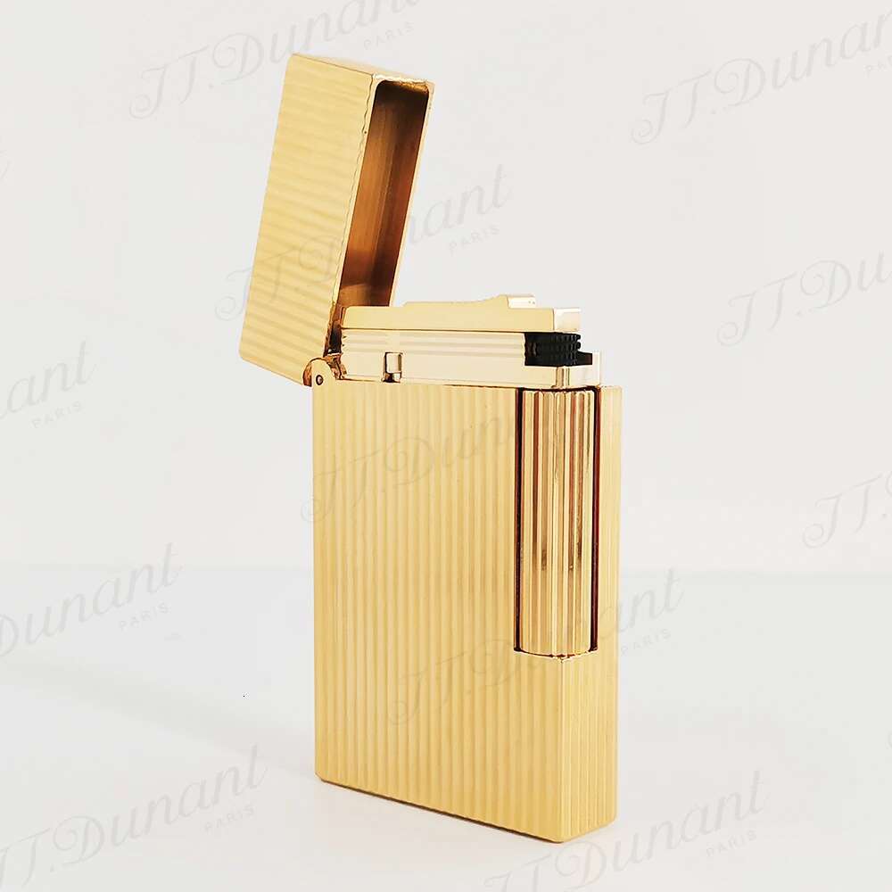 D Brand Butane Lighters Brass Engraved Vertical Es Bright Sound Cigar Smoking Cigarette Accessories For Men Presents