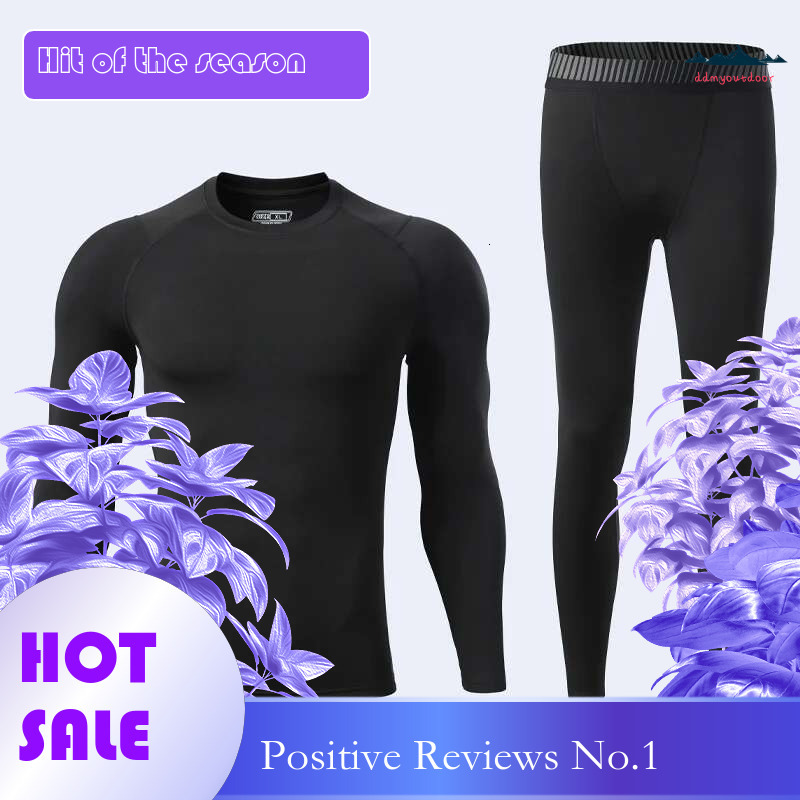 Ddmyoutdoor China Domestic Tight Sport Sets Men Thermal Underwear Soccer Jersey Compression Gym Bodybuilding Suit Quick Dry Male Running Clothes