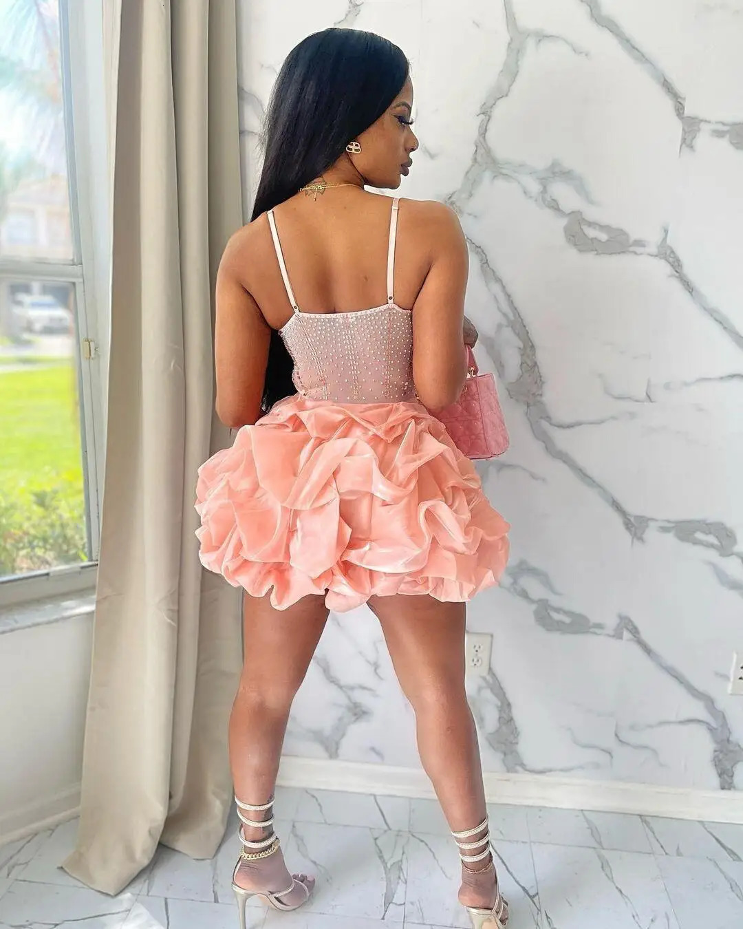 Womens Mesh Rhinestones Spaghetti Strap Bodycon Mini Cake Dress Sexy Sleeveless Night Club Party Birthday Ball Gown Dresses 250114