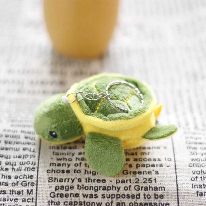 8cm Cute Cartoon Mini Turtle Doll Keychain Pendant Girl Woman Bag Doll Plush Toy Key Ring Jewelry Small Gift W250116