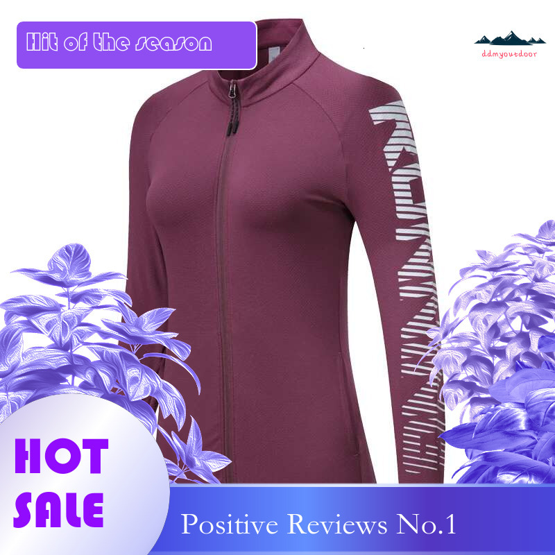 Ddmyoutdoor China Domestic Women Running Jackets Zipper Slim Sports Fiess Jersey Traning Workout Active Wear Long Sleeve Yoga Thin Feminine Shirts