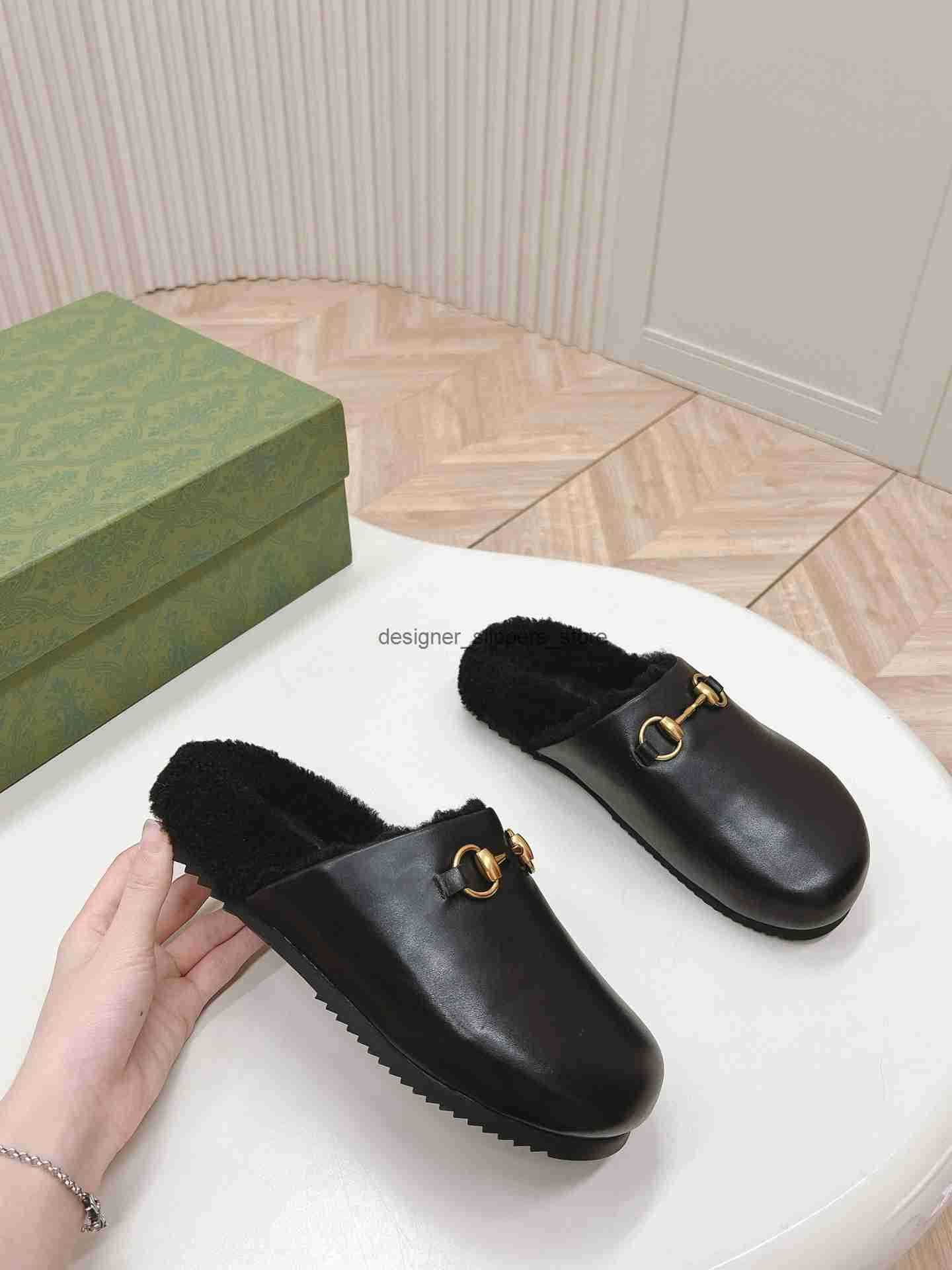 Slippers Designer Shoes Horsebit Mule fashion Casual Women Platform slipper leather suede wool Men Canvas Baotou slippers Size 35-45 Q250116