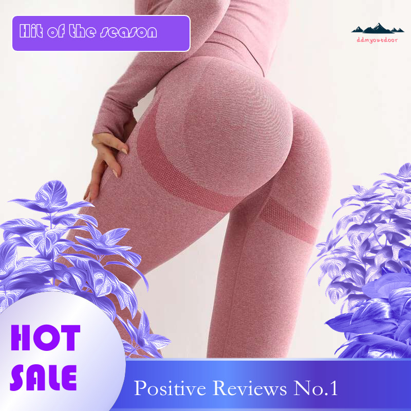 Ddmyoutdoor China Domestic Fiess Women Sport Seamless High Waist Elastic Solid Yoga Leggings Gym Jogging Quick Dry Push Up Slim Pants Female