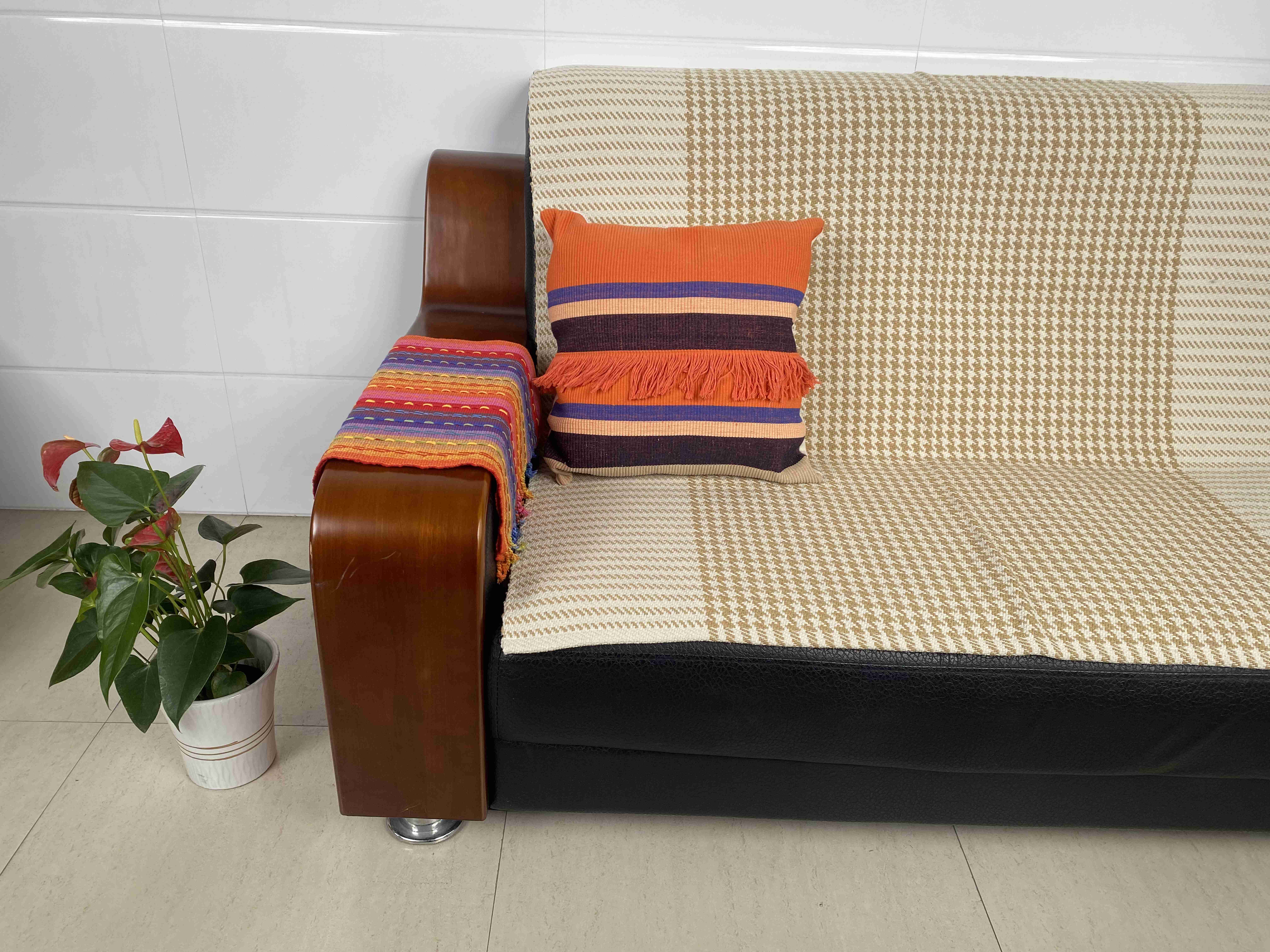 Elegant Natural Texture Fabric Cushion Covers - Versatile Design for Living Roomsn