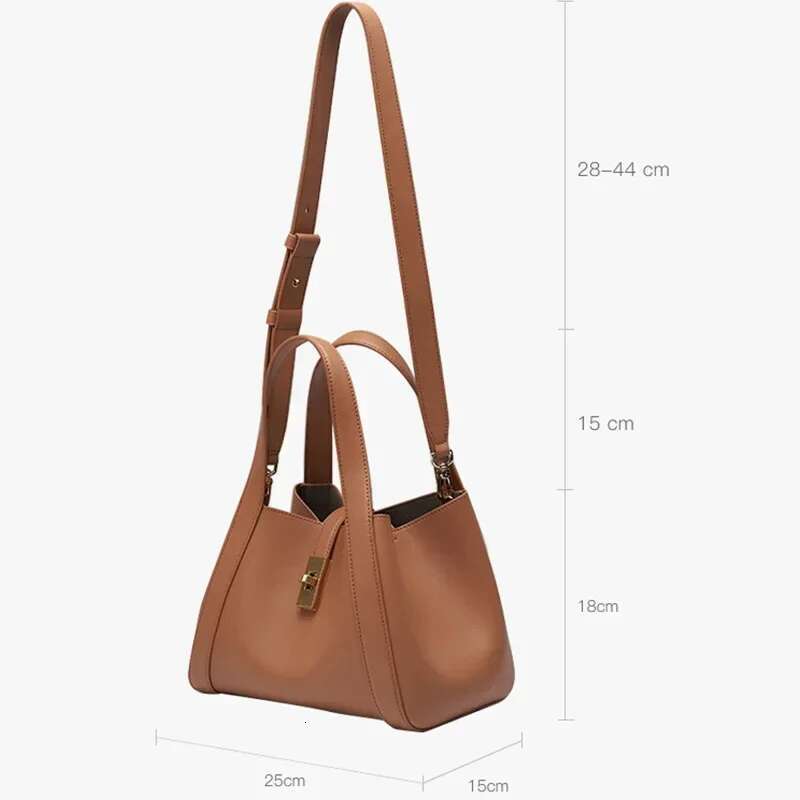 city bag Genuine Leather Bucket For Women 2025 Fashion Daily Shoulder Bags High Quality Totes Female Designer Crossbody Bag
