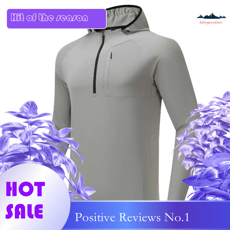 Ddmyoutdoor China Domestic Gym Stand Collar Shirts Outdoor Sports Skiing Running Half Zipper Top Men Fiess High Quality Training Breathable Sweatshirt