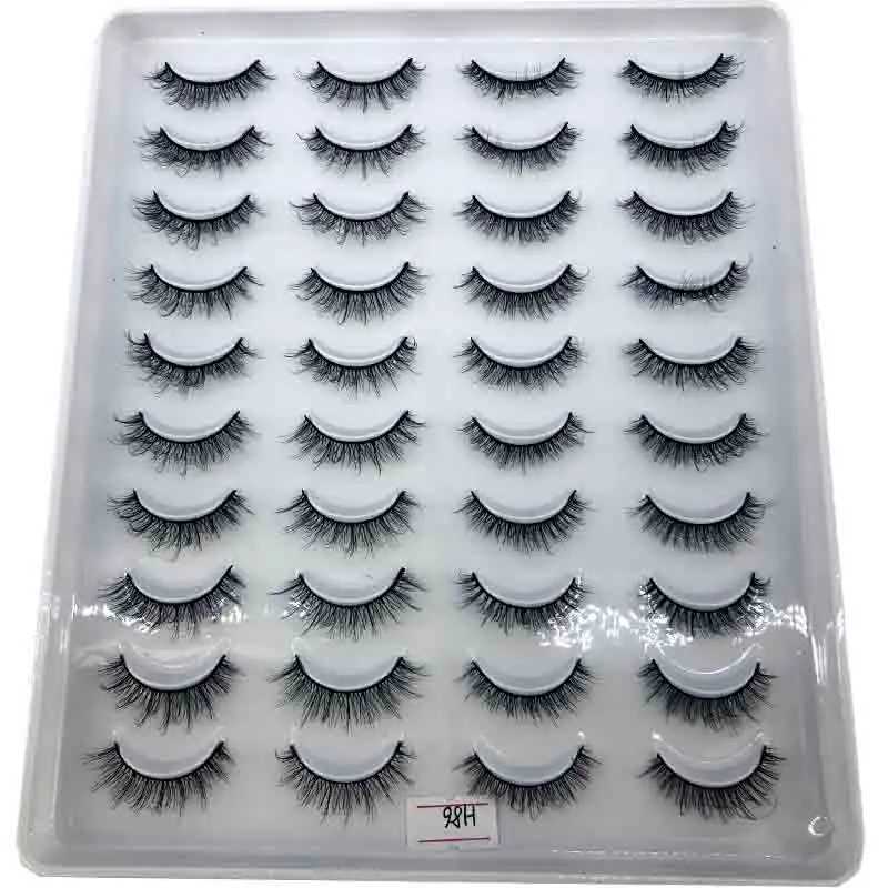 HBZGTLAD New 20 Pairs 3D Mink Hair False Eyelashes Natural/Thick Long Eye Lashes Wispy Makeup Beauty Extension ToolsXJ250116