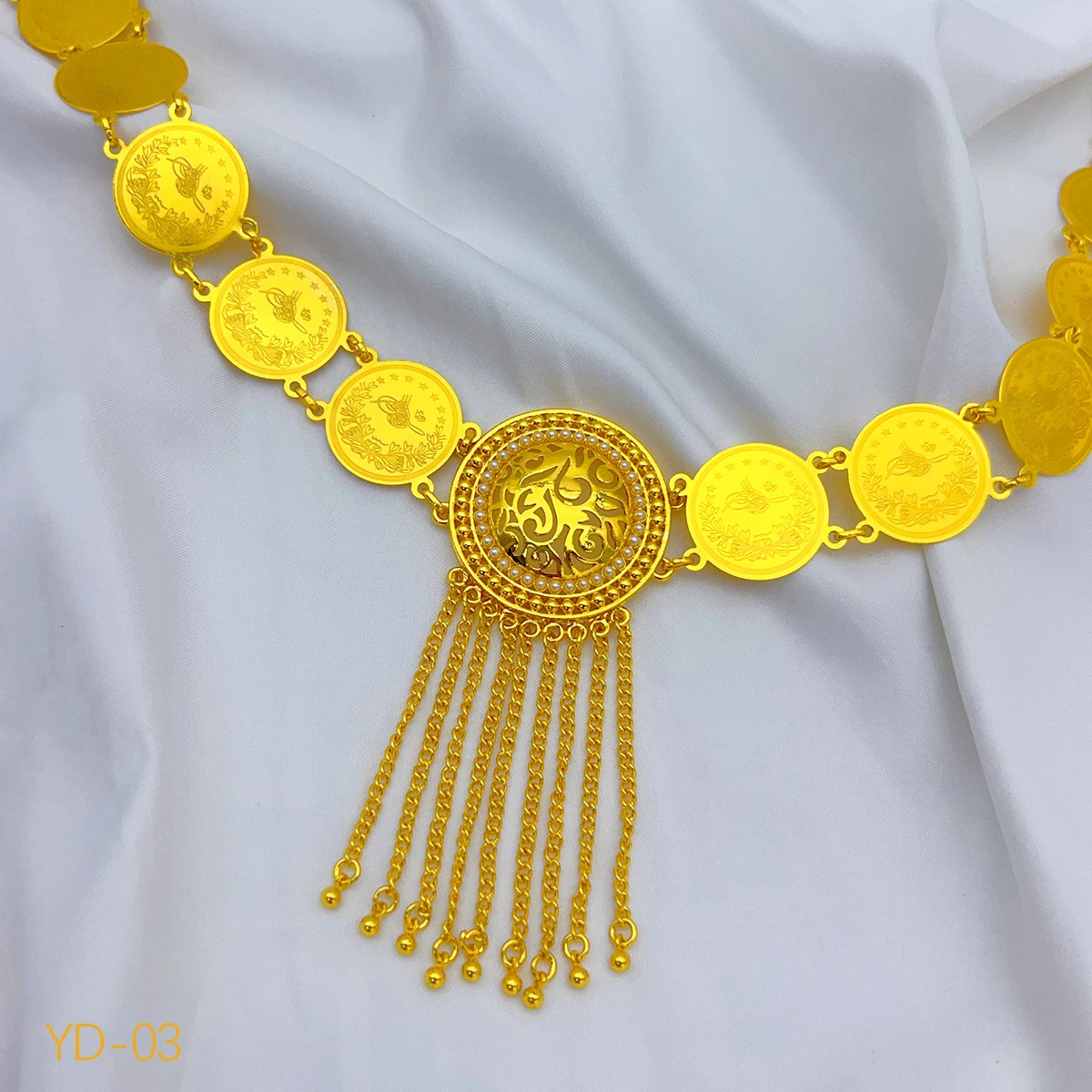 ANIID coin shape waist adjustable length bride with tassel Middle East womens body chain jewelry 250110