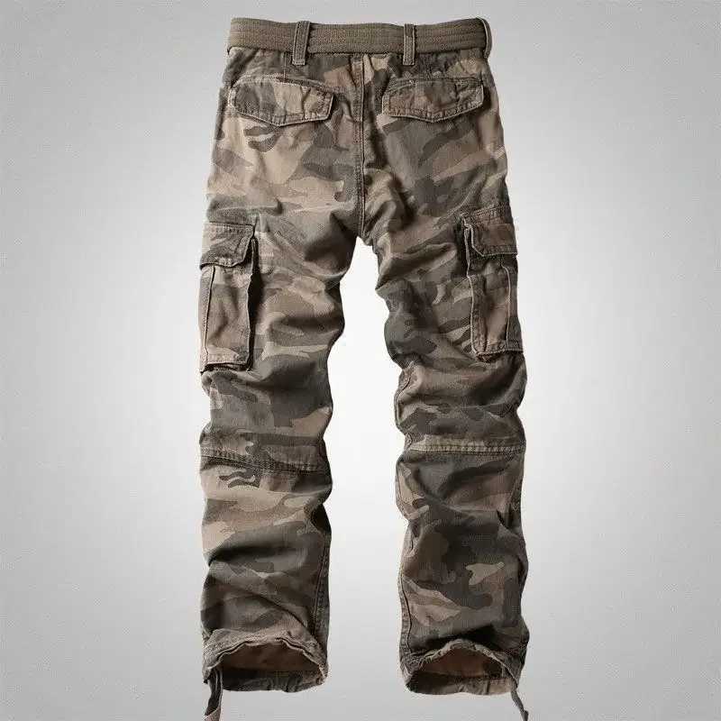 Mens Trousers Camo Multi Pocket Multipockets Camouflage Mens Straight Cargo Pants Cheapest Baggy High Quty Luxury Strt Emo Y250115