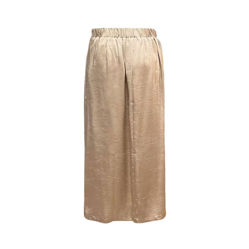 B10170 new new Chinese style women's skirt elegant temperament national style lace side slit simple hip pencil skirt