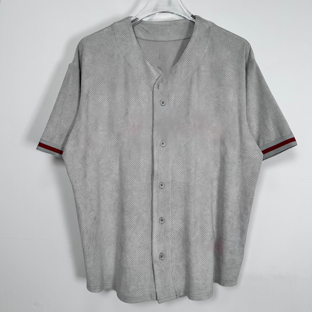 Fashion Designer T-shirt High Quality Ultrasuede Mesh Baseball Jersey/Short Us Size S-XL