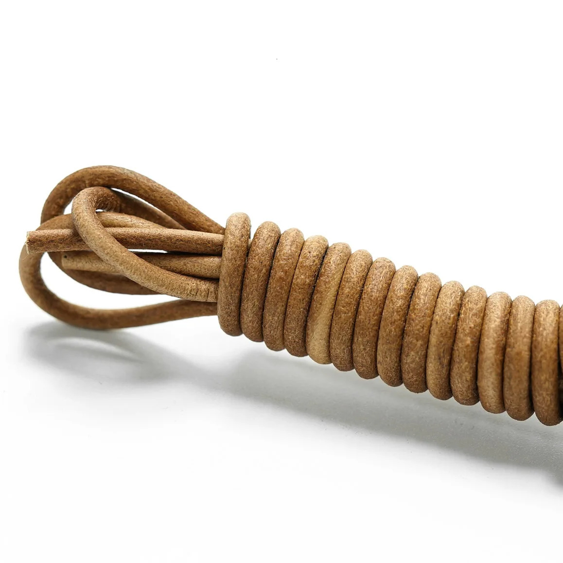 1 Pair Strip Brown Round Boat Shoelaces Strap Fashion Real Leather Shoe Lace 150cm Boots Shoelace for Shoes String Necklace Cord 250114