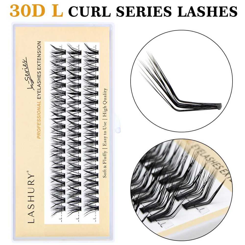 New 60pcs 30D L Curl Cluster Eyelash Extension Foxy Eyes Cat Look Natural Individual Eyelashes Bunches Makeup Tool Lashes CiliaXJ250116
