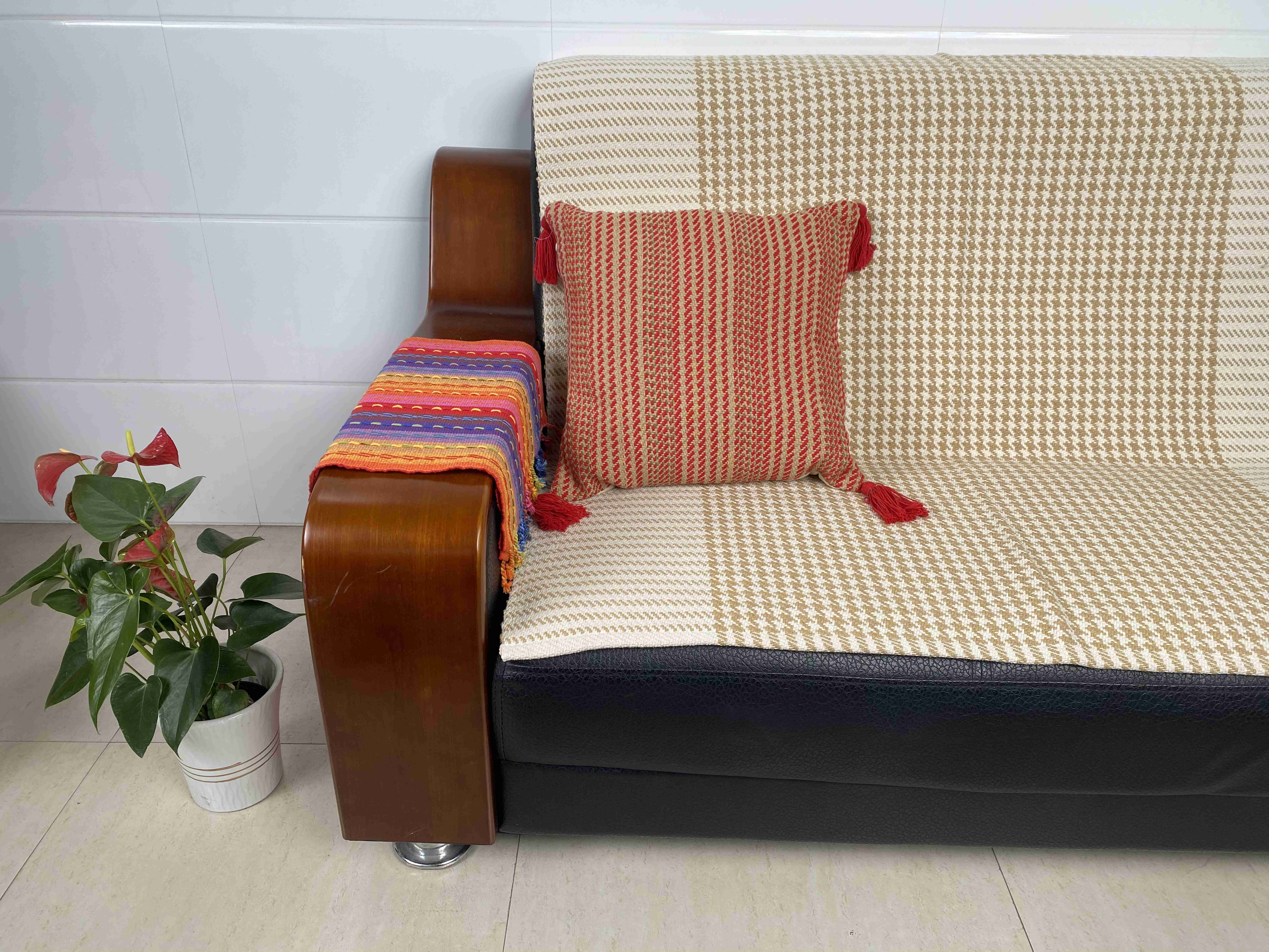 Natural Textured Fabric Cushion Covers Stylish Addition for Your Comfortable Living Space