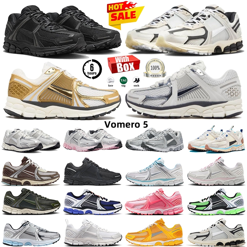With Box Vomero 5 V5 Designer Running Shoes Photon Dust Metallic Sier Cool Pink Foam Platinum Tint Supersonic Light Bone Black Vast Grey Women Men Trainers